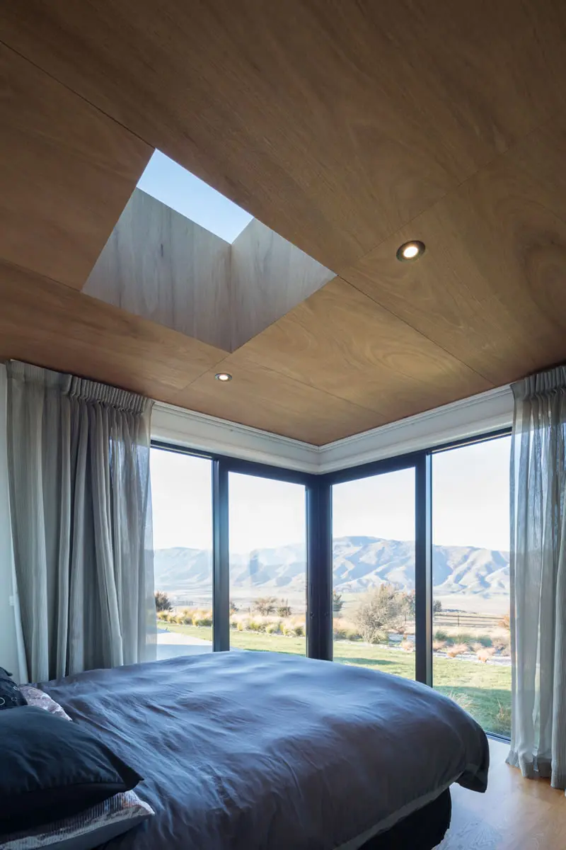 Bedroom with skylight for natural light