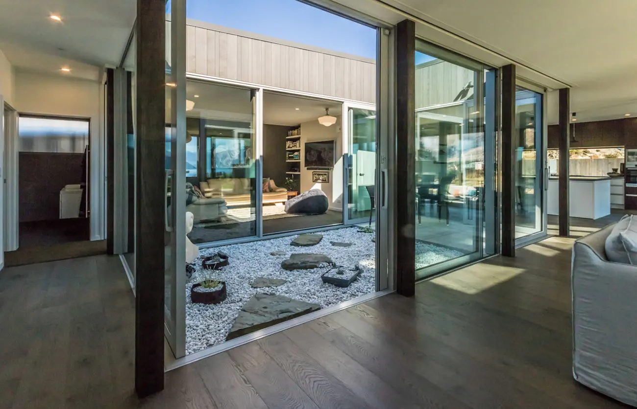 Internal courtyard designed for shelter and outdoor living